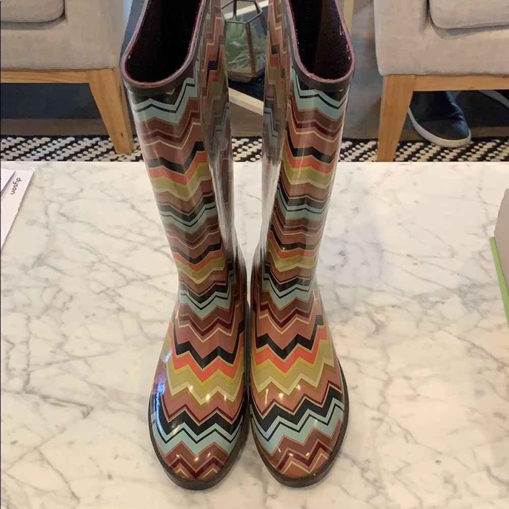 Missoni x Target collaboration rainboots size 6